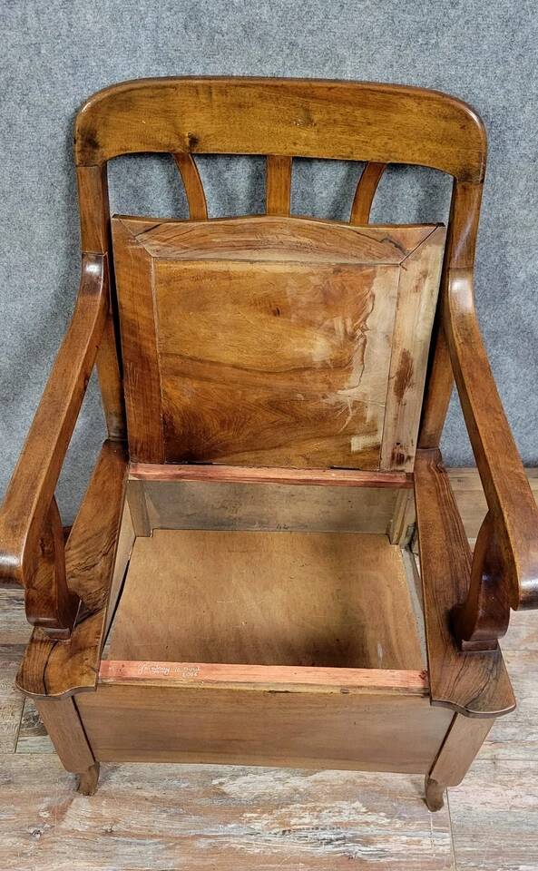 Louis Philippe period walnut chest armchair circa 1830