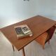Vintage Scandinavian desk with a floating top and splayed legs - 1960.
