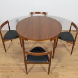 Mid-Century Teak Dining Table and Chairs Set by Hans Olsen for Frem Røjle.