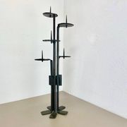Large brutalist bronze candleholder by Manfred Bergmeister, Germany, 1970s