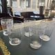 Suite de 5 gobelets en cristal de baccarat modele au cygne