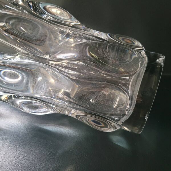 Vase ''Tête de Girafe'' en Cristal de Vannes Le Châtel