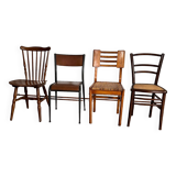 Set of 4 mismatched chairs