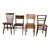 Ensemble de 4 chaises dépareillées