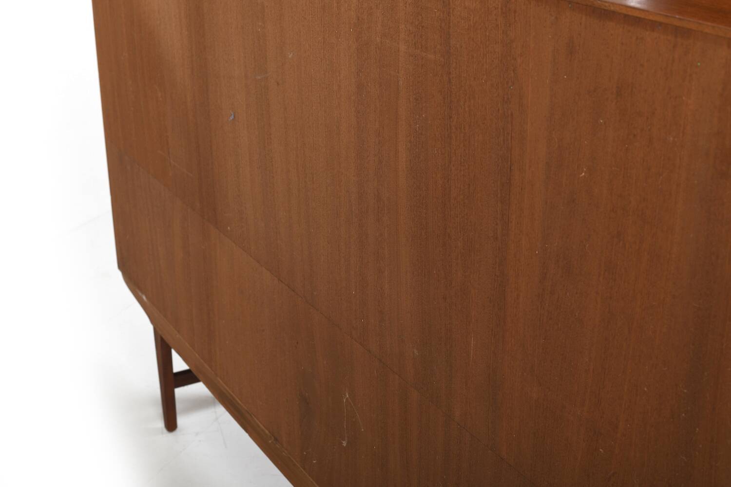 High Quality Danish Highboard with Brass Handle Inlays 1950s