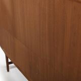 High Quality Danish Highboard with Brass Handle Inlays 1950s