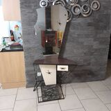Vintage hairdresser's dressing table from the 50s rockabilly Formica barber