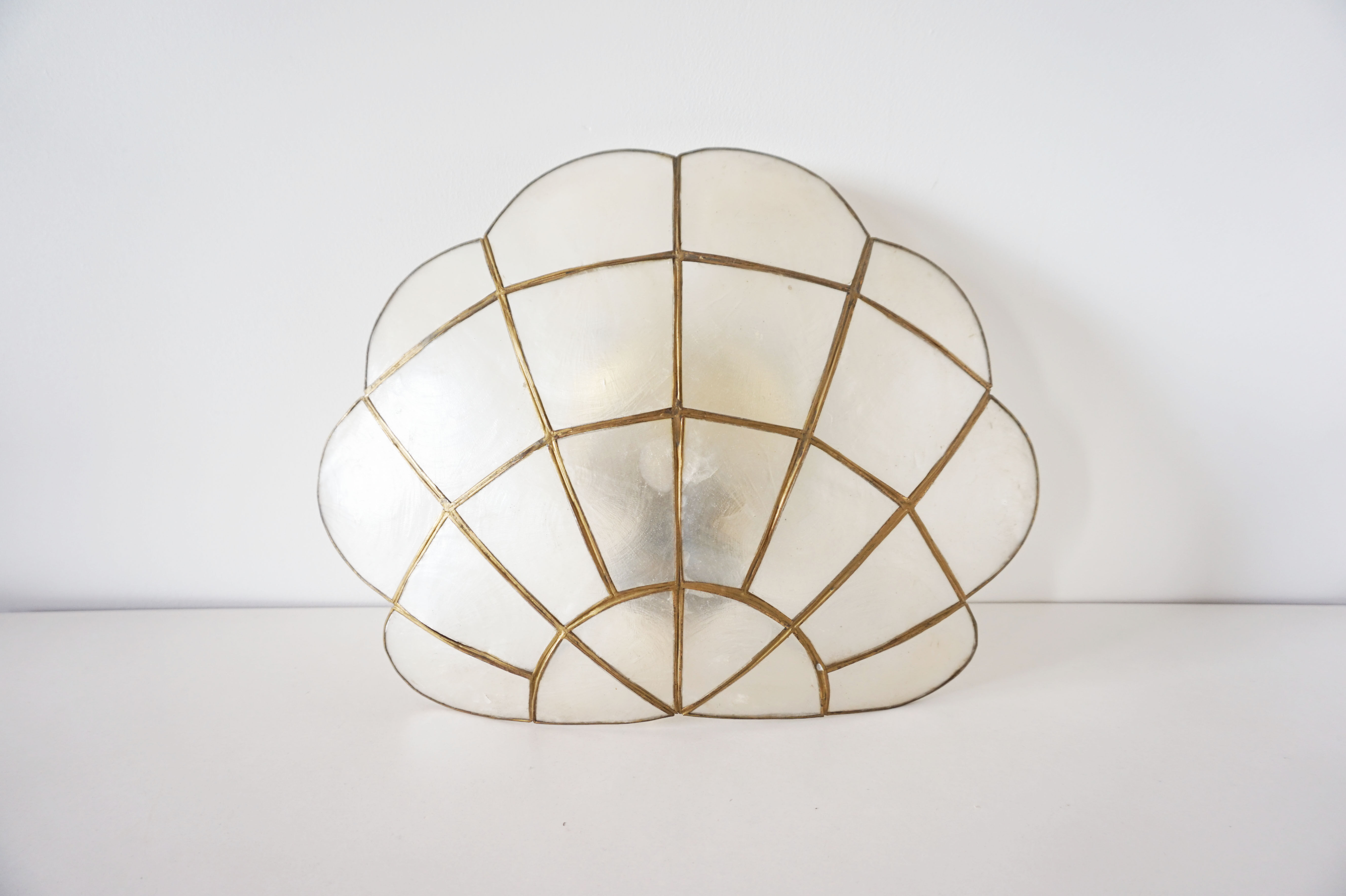 Vintage mother-of-pearl shell sconce