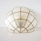 Vintage mother-of-pearl shell sconce