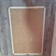 vintage mirror from the 70s with a large beige border, 90 by 60 cm