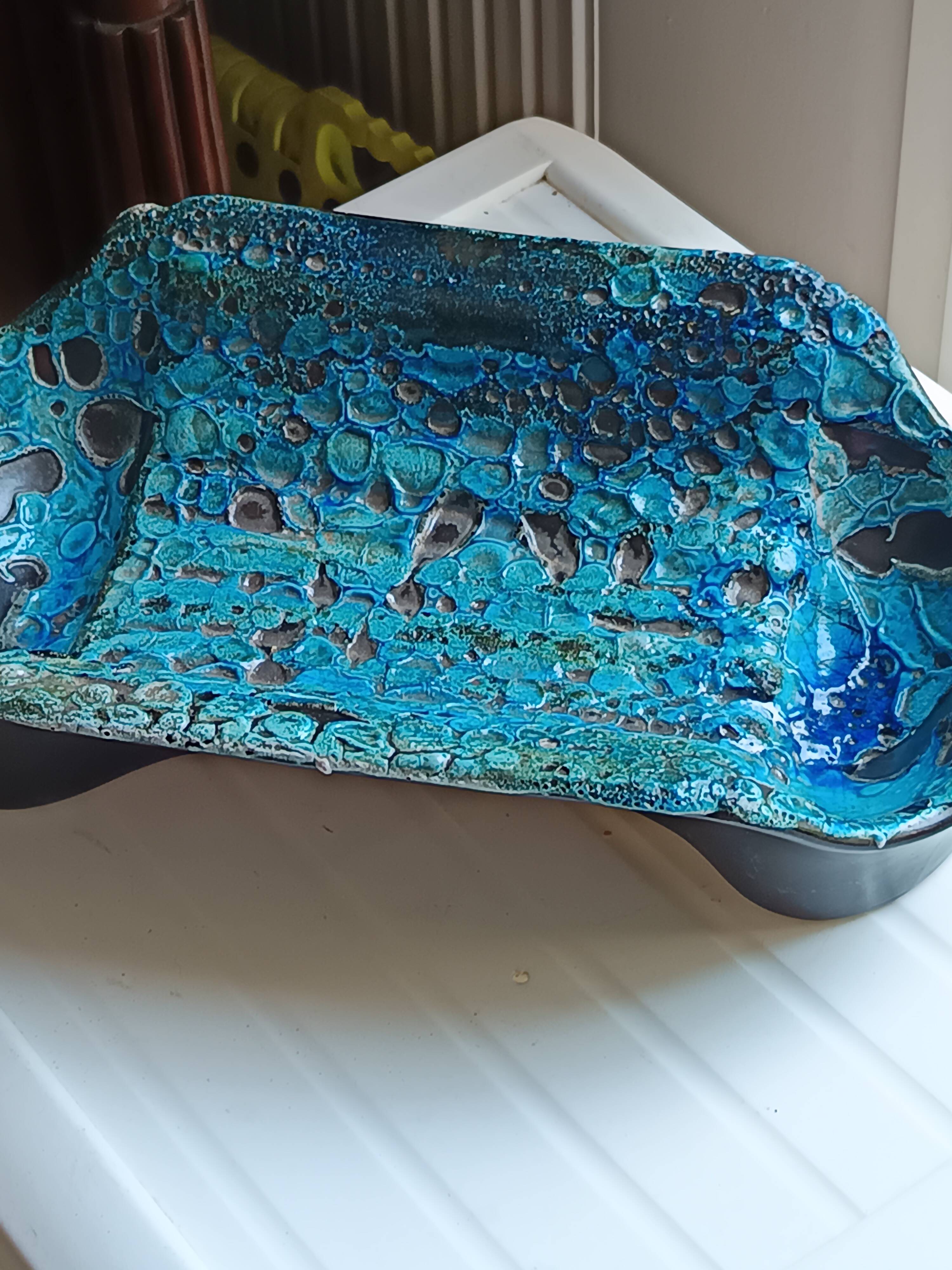 Ceramic plate Émaux des Glaciers "The Cyclops" – 1970s