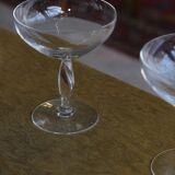 Crystal champagne coupes x5
