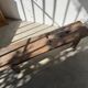 Brutalist Oak Bench – Unique Piece, 20th Century Folk Art