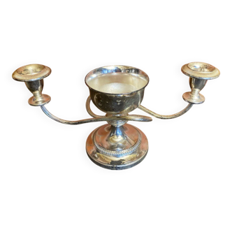 Antique English Candelabra IANTHE 2 Lights Silver-Plated Vintage Candle Holder