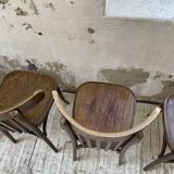 Set of 4 wooden bistro chairs