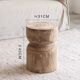 small retro solid wood cylindrical coffee table