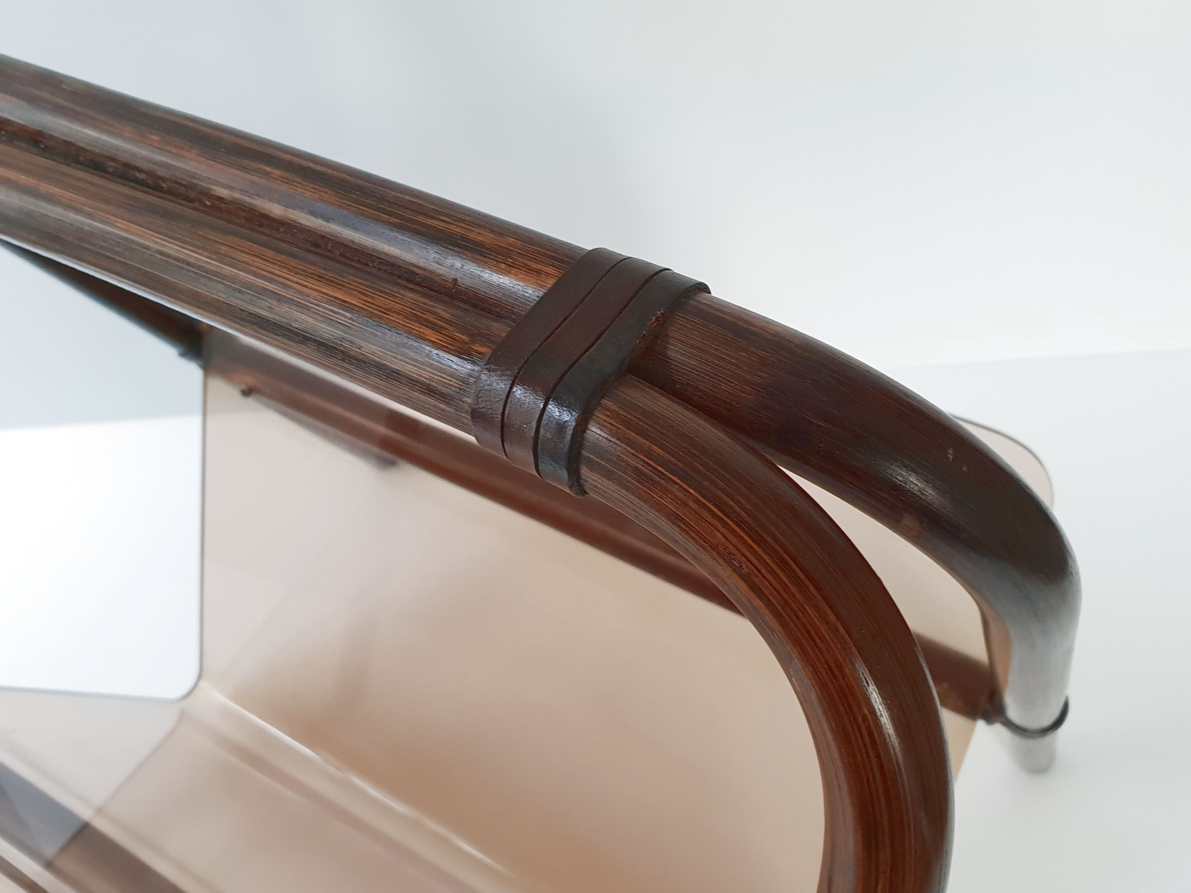 Vintage bamboo and Plexiglas 1970 magazine holders
