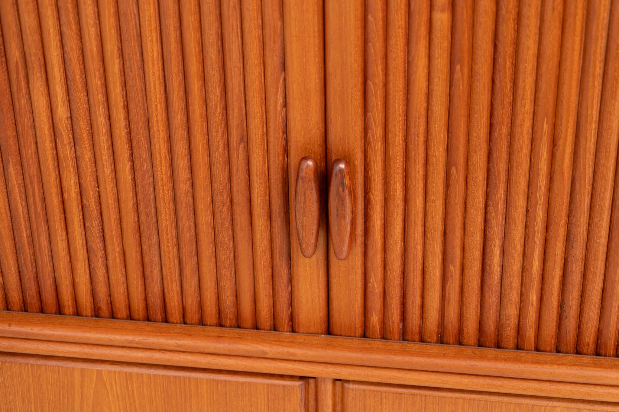 Highboard with tambour doors by Heinrich Riestenpatt