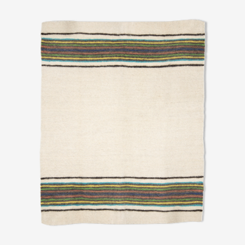 Striped wool rug 219 x 184 cm