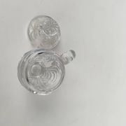 Moulded crystal mustard pot, first part of the 20th century.