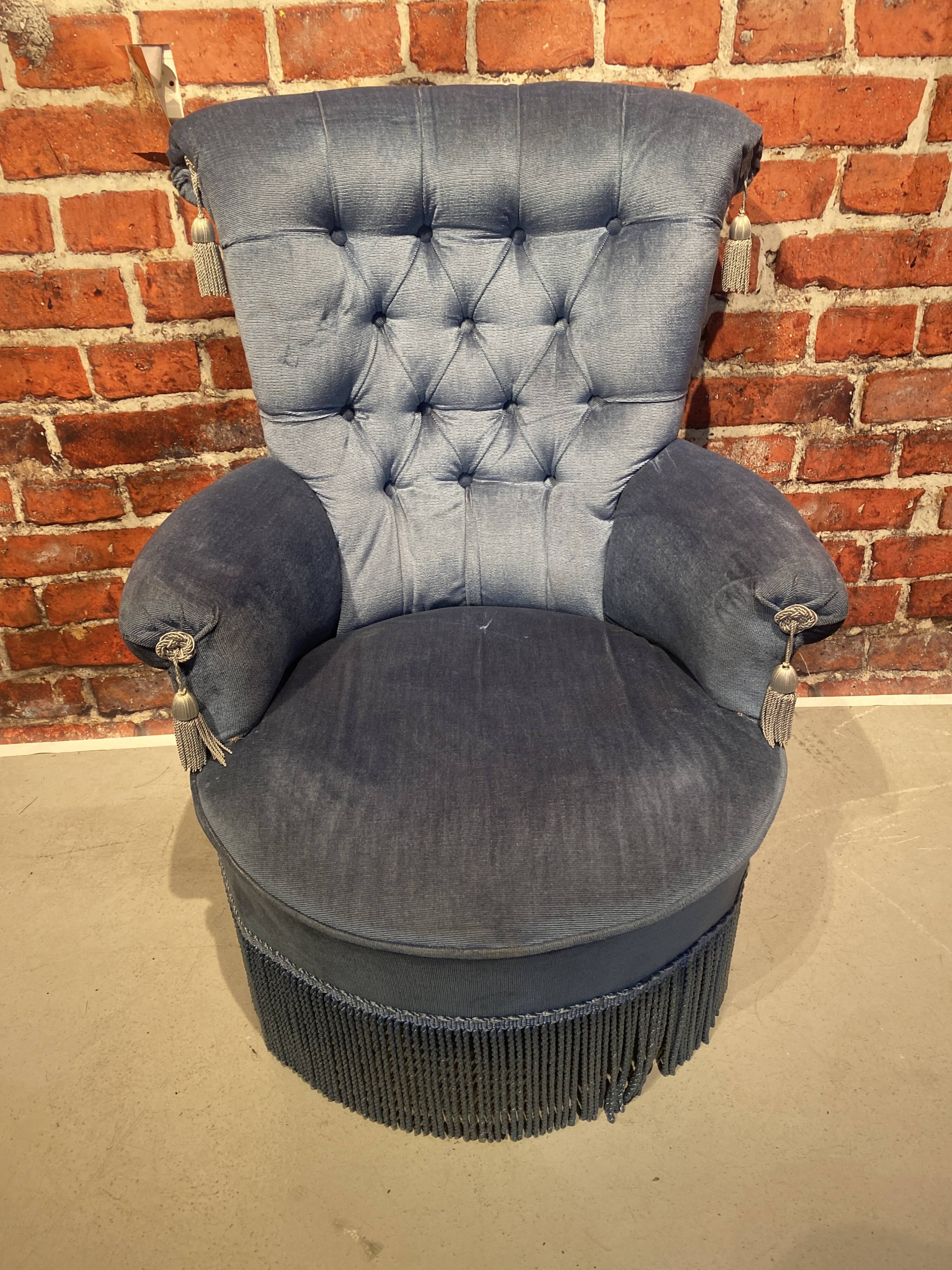 Pair of toad armchairs