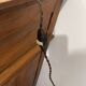 Large turned wooden lamp