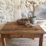 Wooden farmhouse coffee table