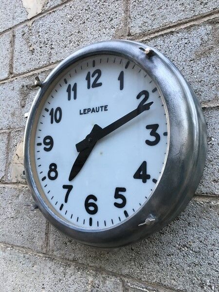 Horloge industrielle de gare Lepaute 1960