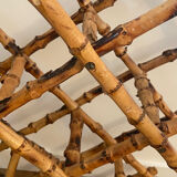 Range foldable bottles in vintage bamboo / rattan