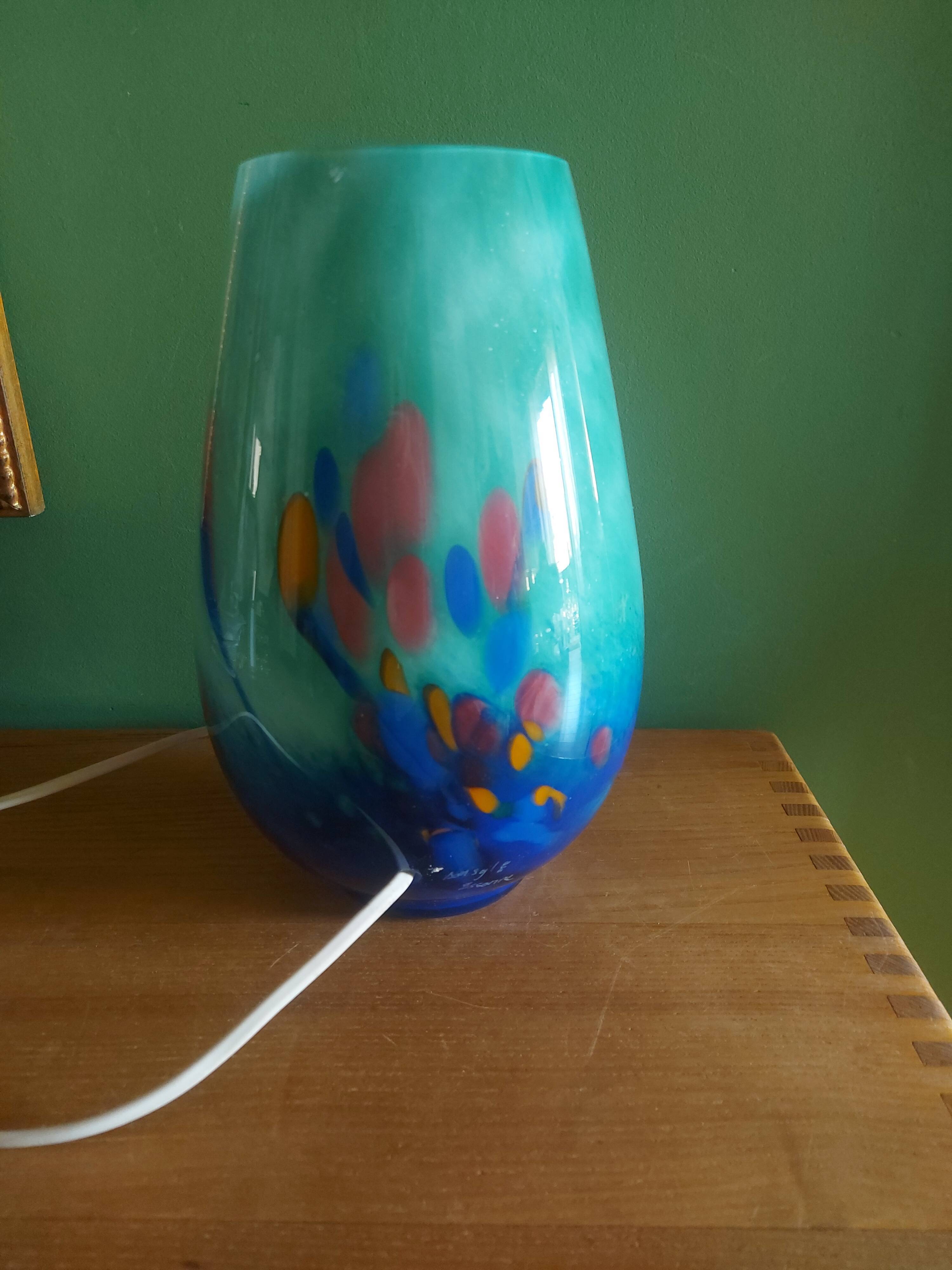 Blown glass lamp soisy, essonne