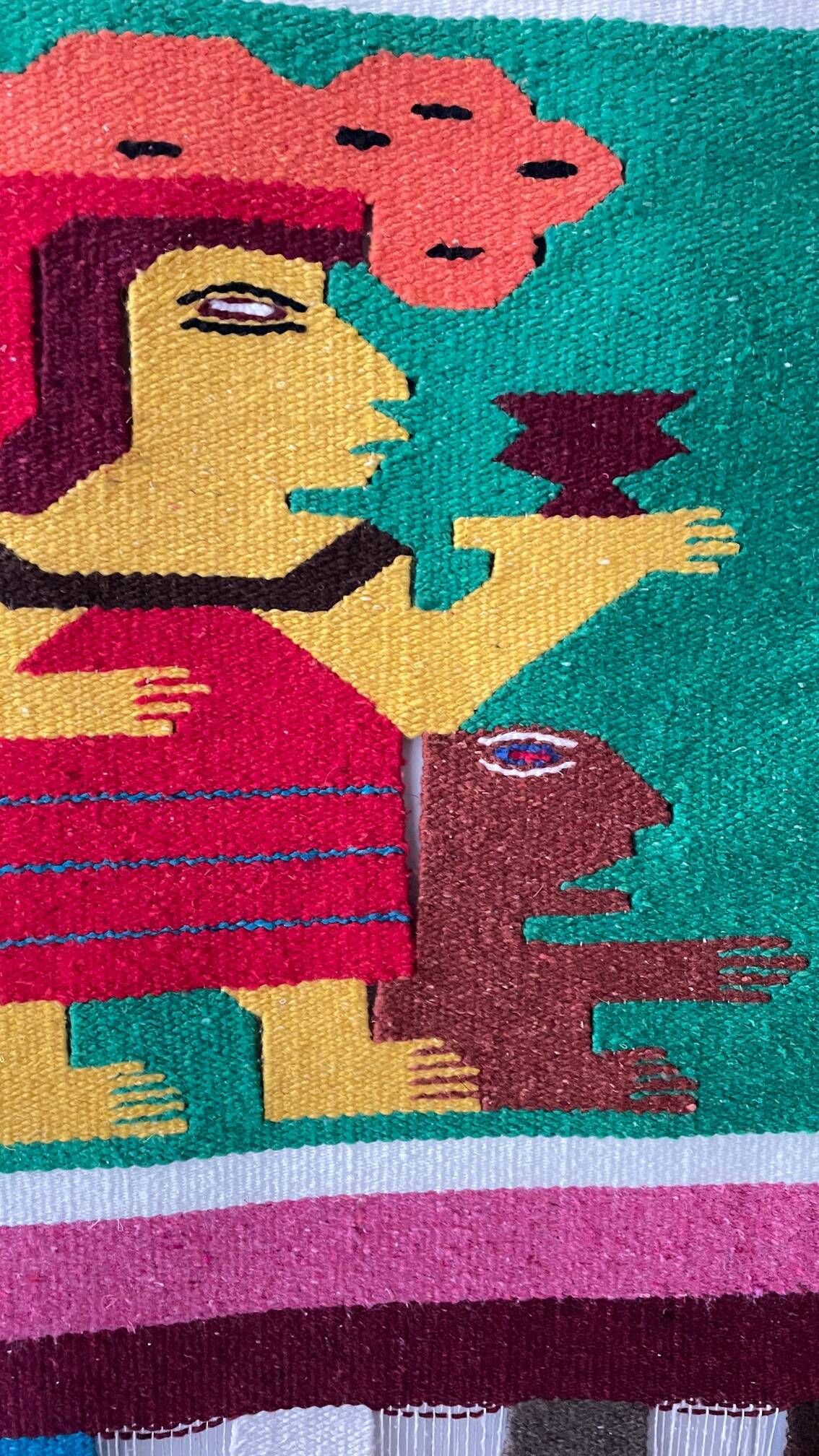 Vintage mexican decorative tapestry