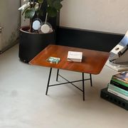 Coffee table in Wood and Metal/Brass by Ico Parisi for Cassina 1957