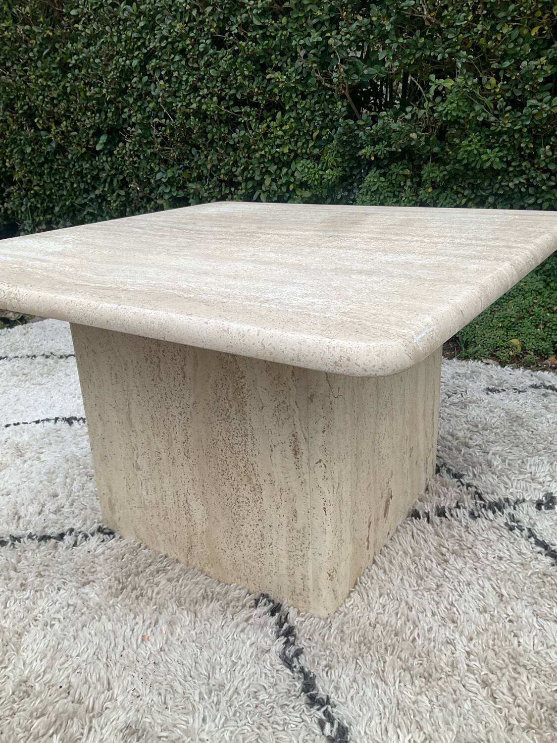 Travertine coffee table, 1970s