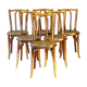 Set of 6 sitting Baumann 1925 Bistro chairs wood, N ° 56 perfect condition.