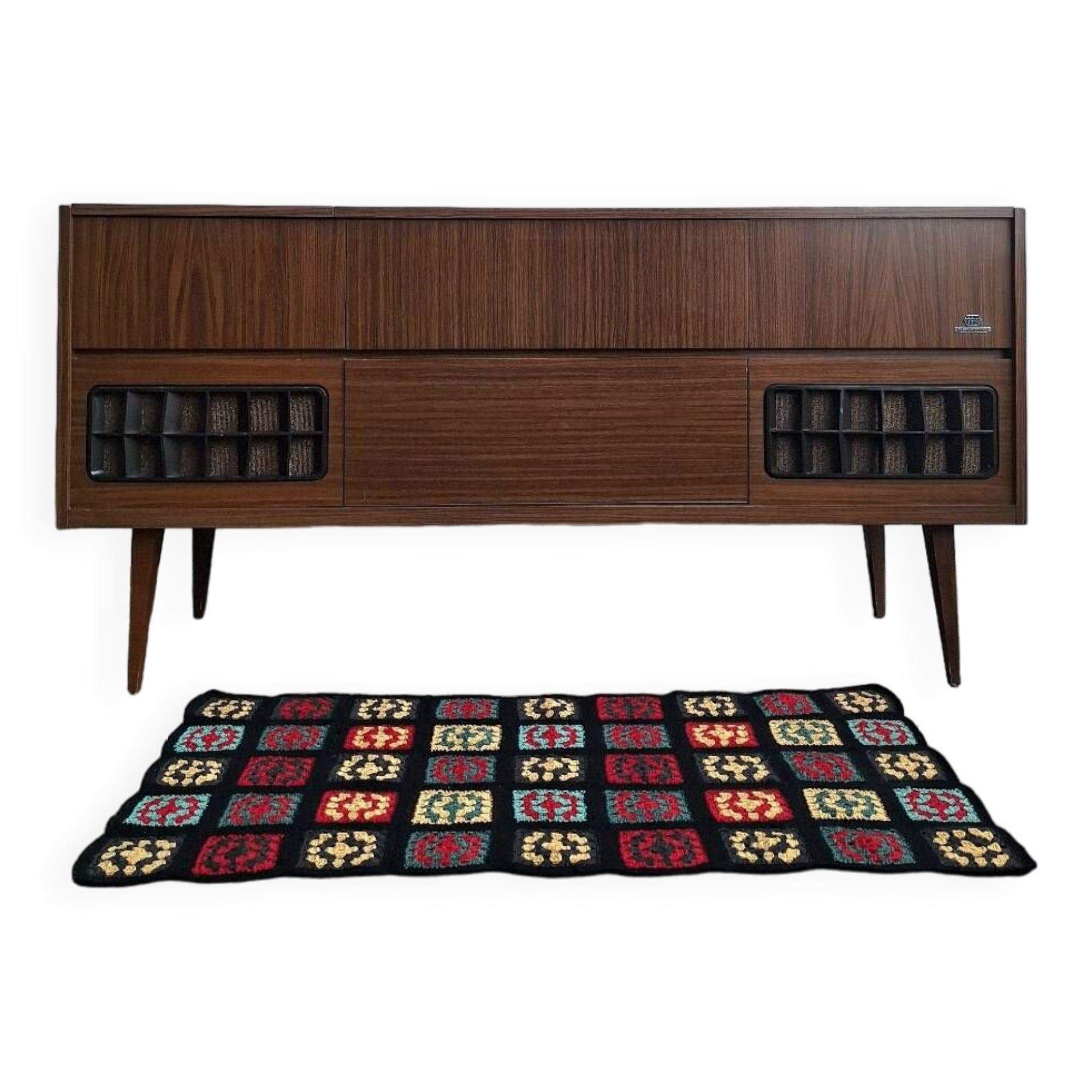 Vintage Grundig KS 851 turntable radio unit, hi-fi TV sideboard