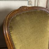 Pair of louis xv style armchairs in carved beech around 1920