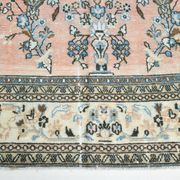 Tapis persan classique bleu et saumon, 318x410 cm