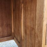 Vintage wooden desk with five drawers from the 1950s-1970s.