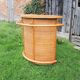 Old Rattan Bar with 2 Matching Stools