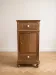 Antique bedside table in solid wood with a marble top.
