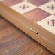 Beech wood chess board, new, with pieces in original box