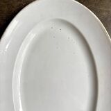 Creil & Montereau oval dish in white ironstone, "Labrador" service