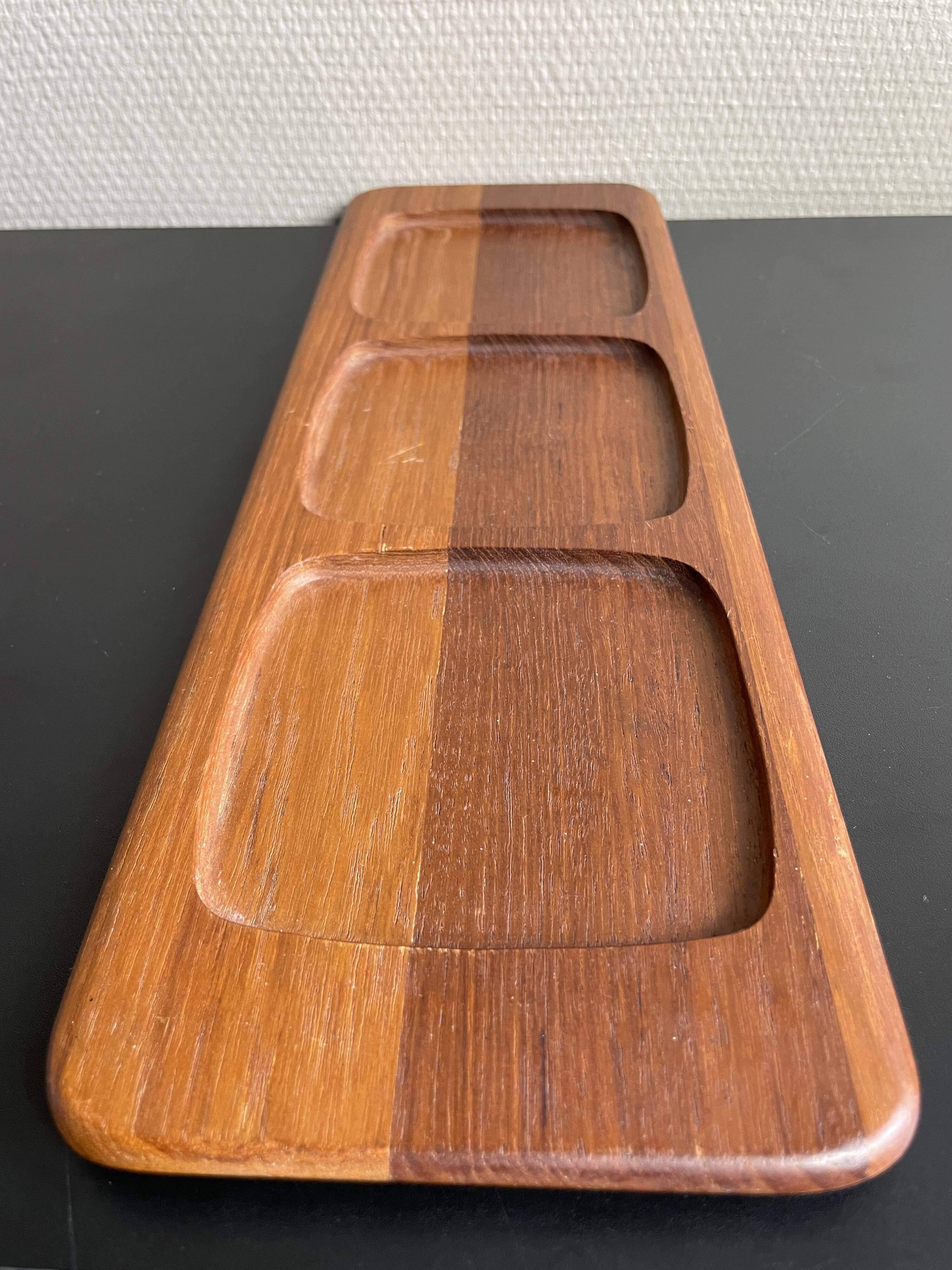 Scandinavian teak serving tray