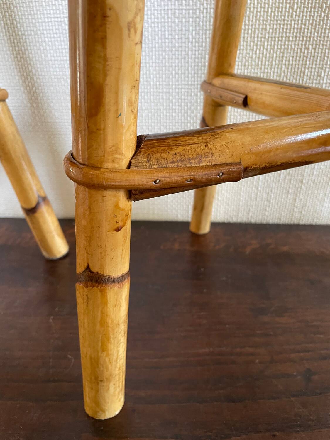 Vintage rattan stools