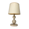 Travertine and brass lamp