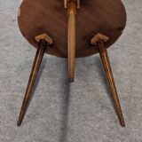 Side table, low tripod pedestal table, 50s-60s