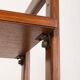 Italian freestanding wall unit or room divider in teak, 1960s