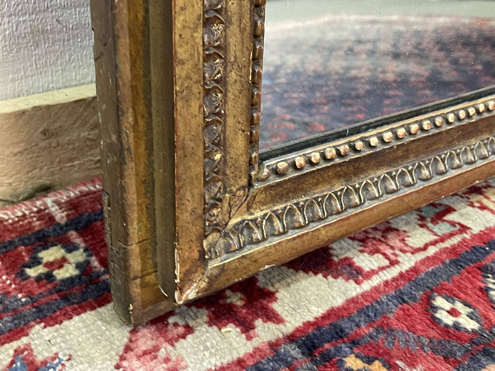 18th-century gilded wooden mirror