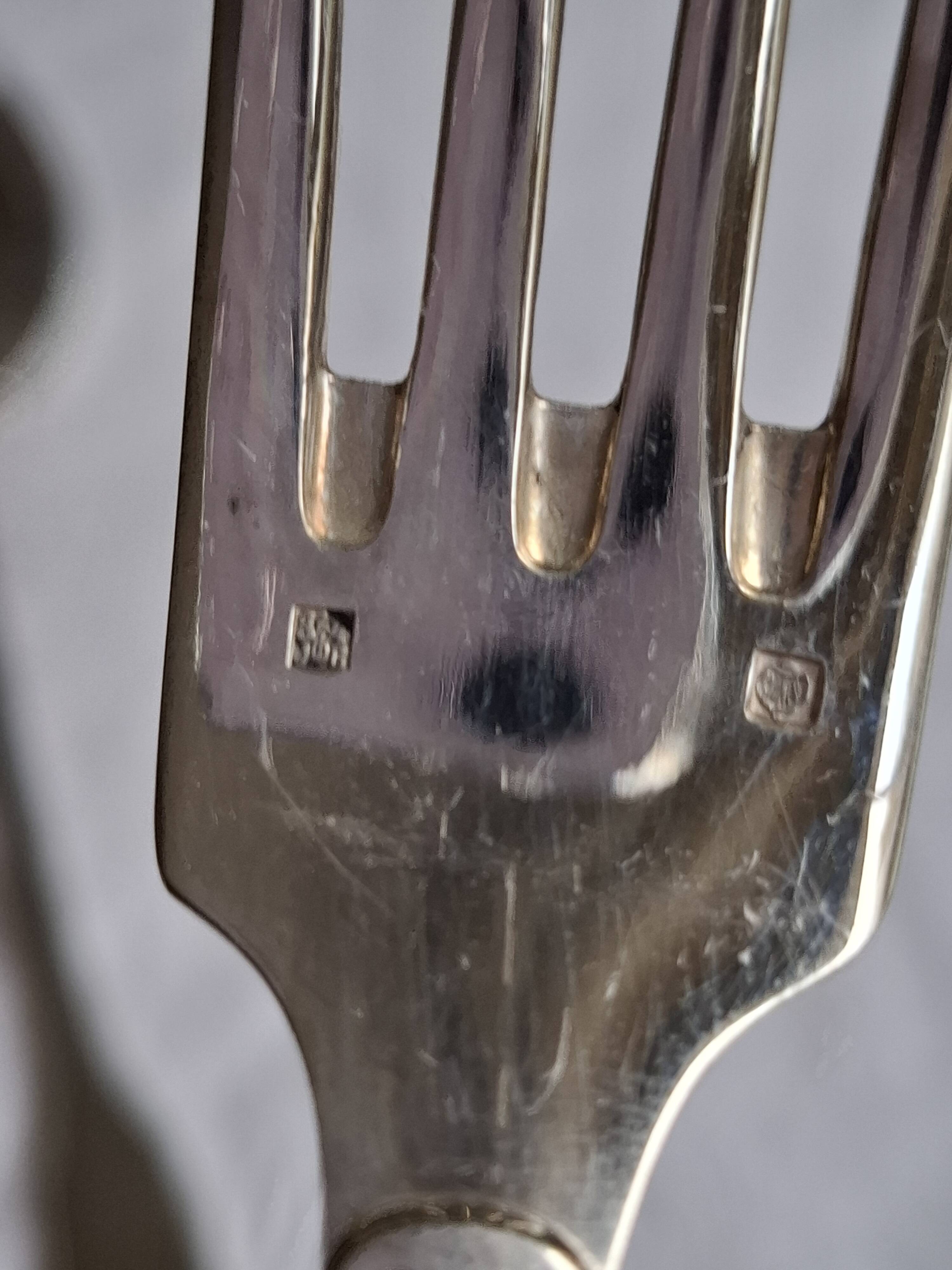 Orbrille 'Versailles' 89-piece silver cutlery set