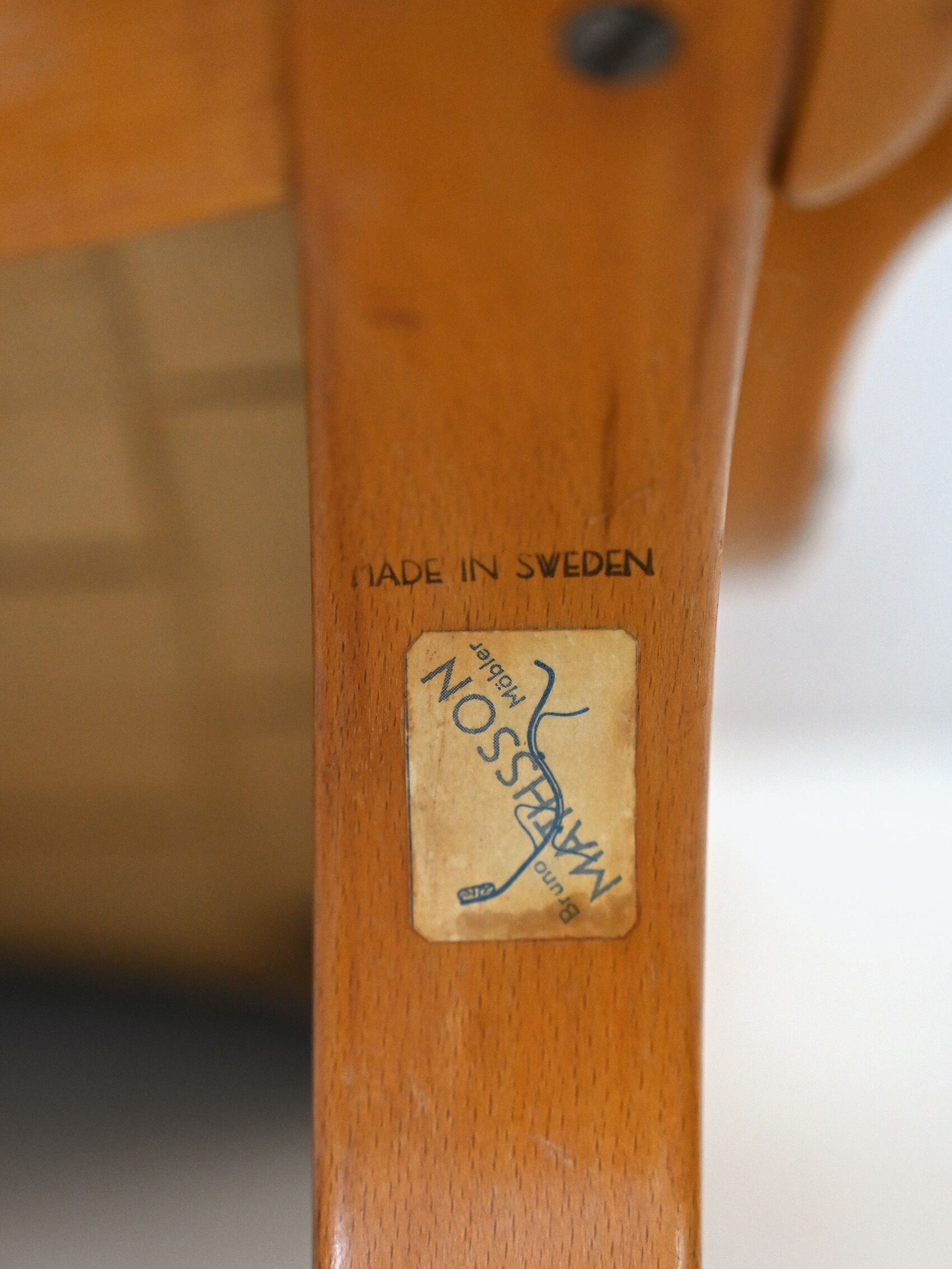 'Pernilla' armchair and footstool designed by Bruno Mathsson